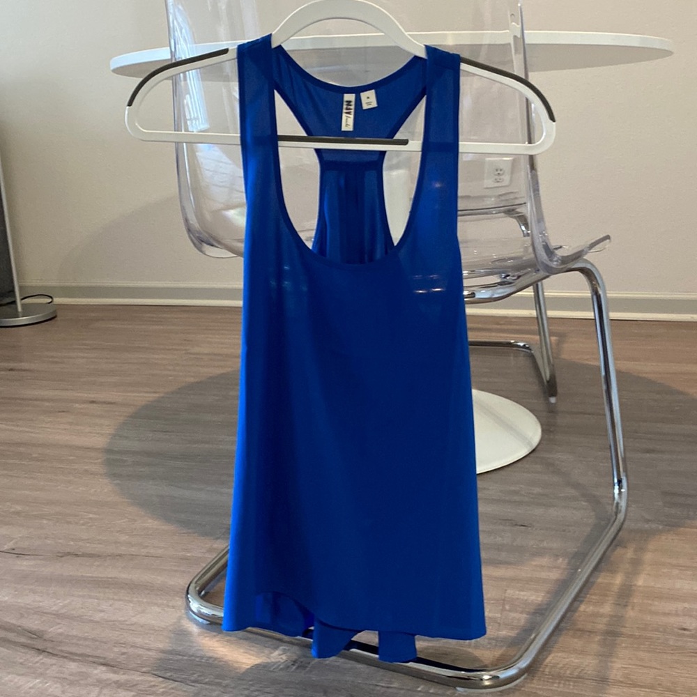 Blue blouse tank